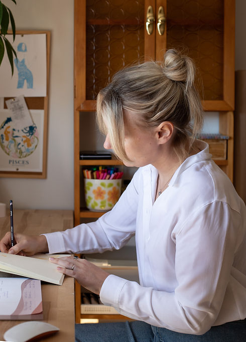 Jenny Liz Rome drawing in her Studio