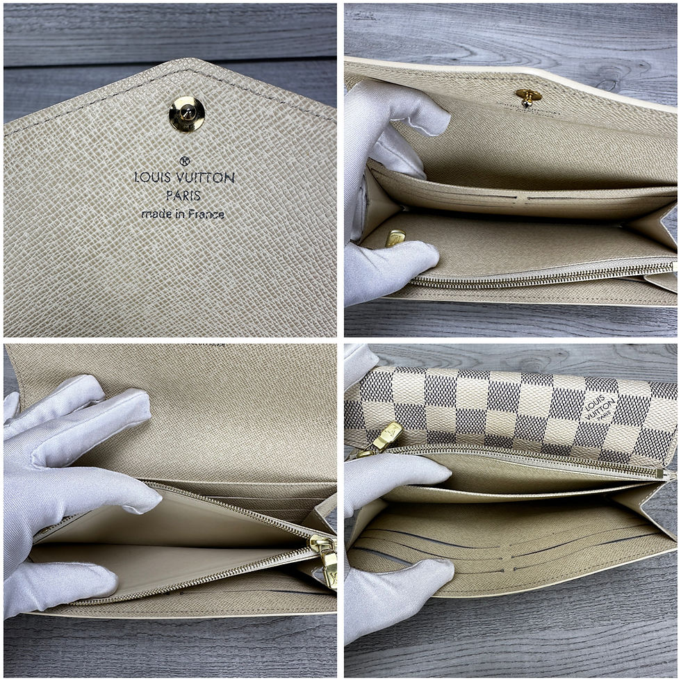 Thumbnail: Louis Vuitton Sarah Wallet Damier Azur - DOL2260