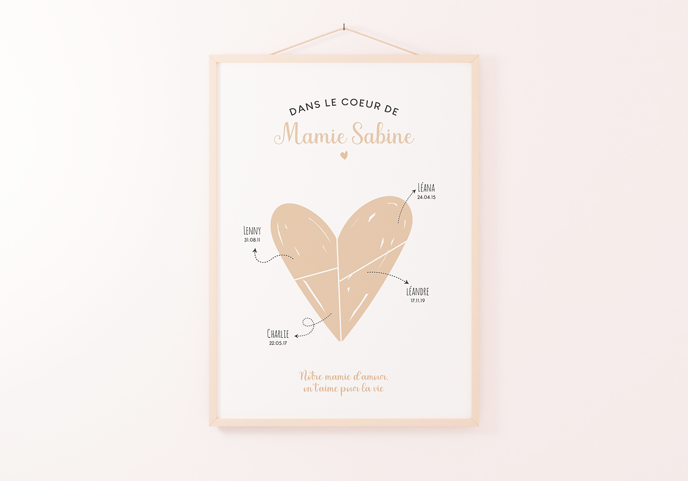 Miniature : Affiche Le coeur de mamie