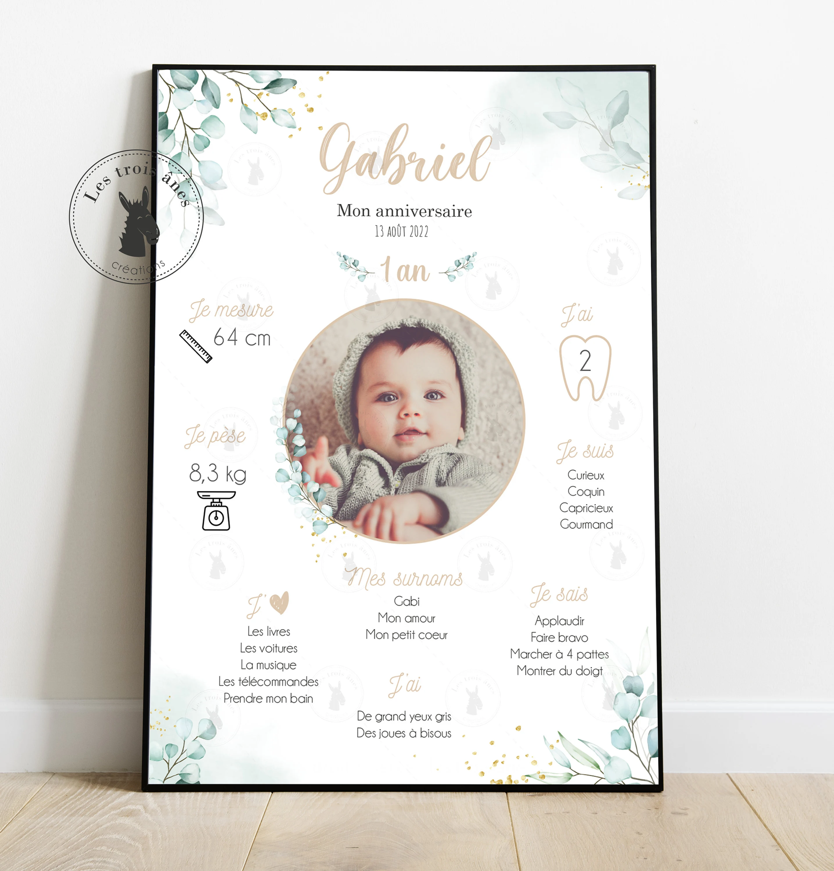 Affiche anniversaire - Thème Eucalyptus 2