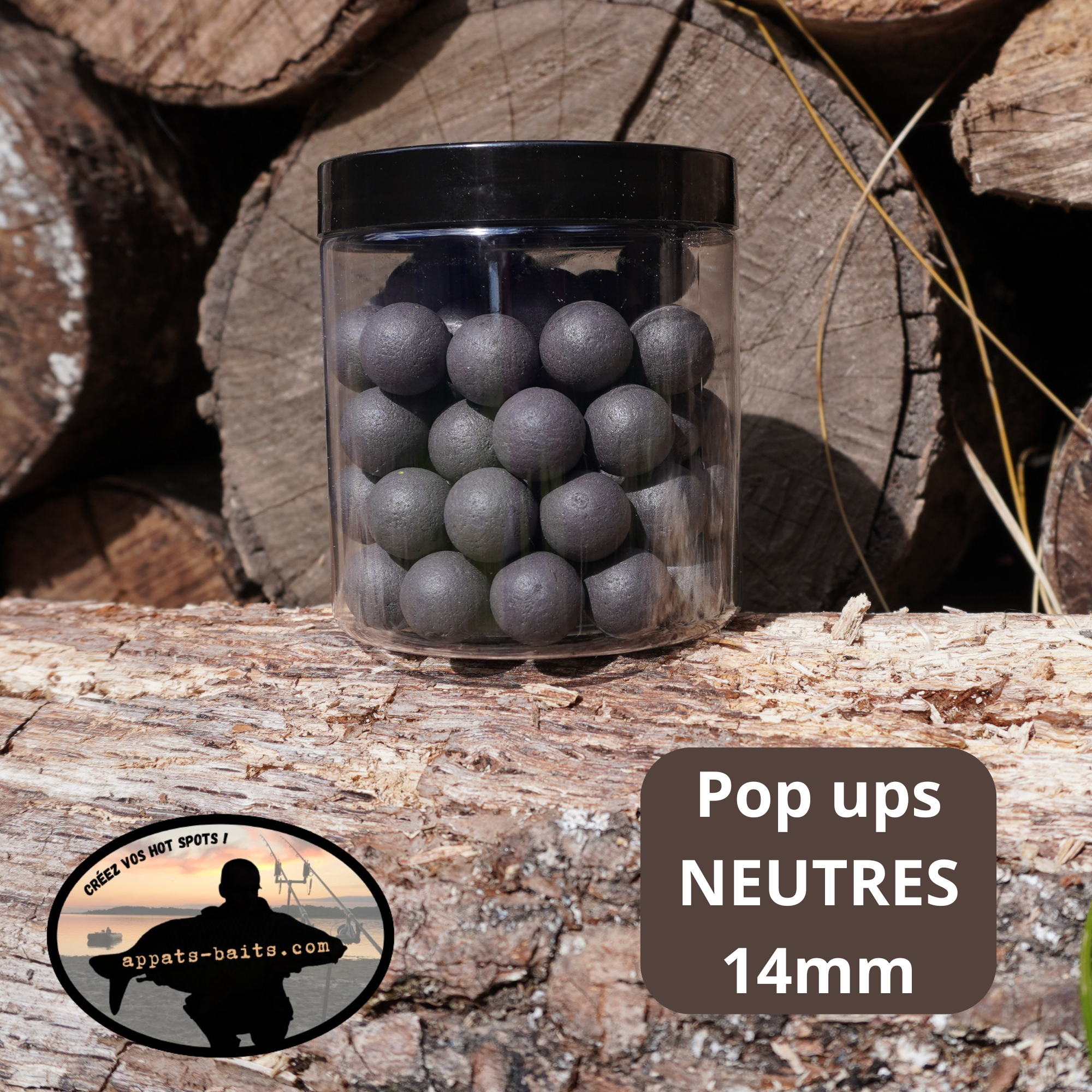 Pop ups NEUTRES NOIRES - 14mm - 80gr