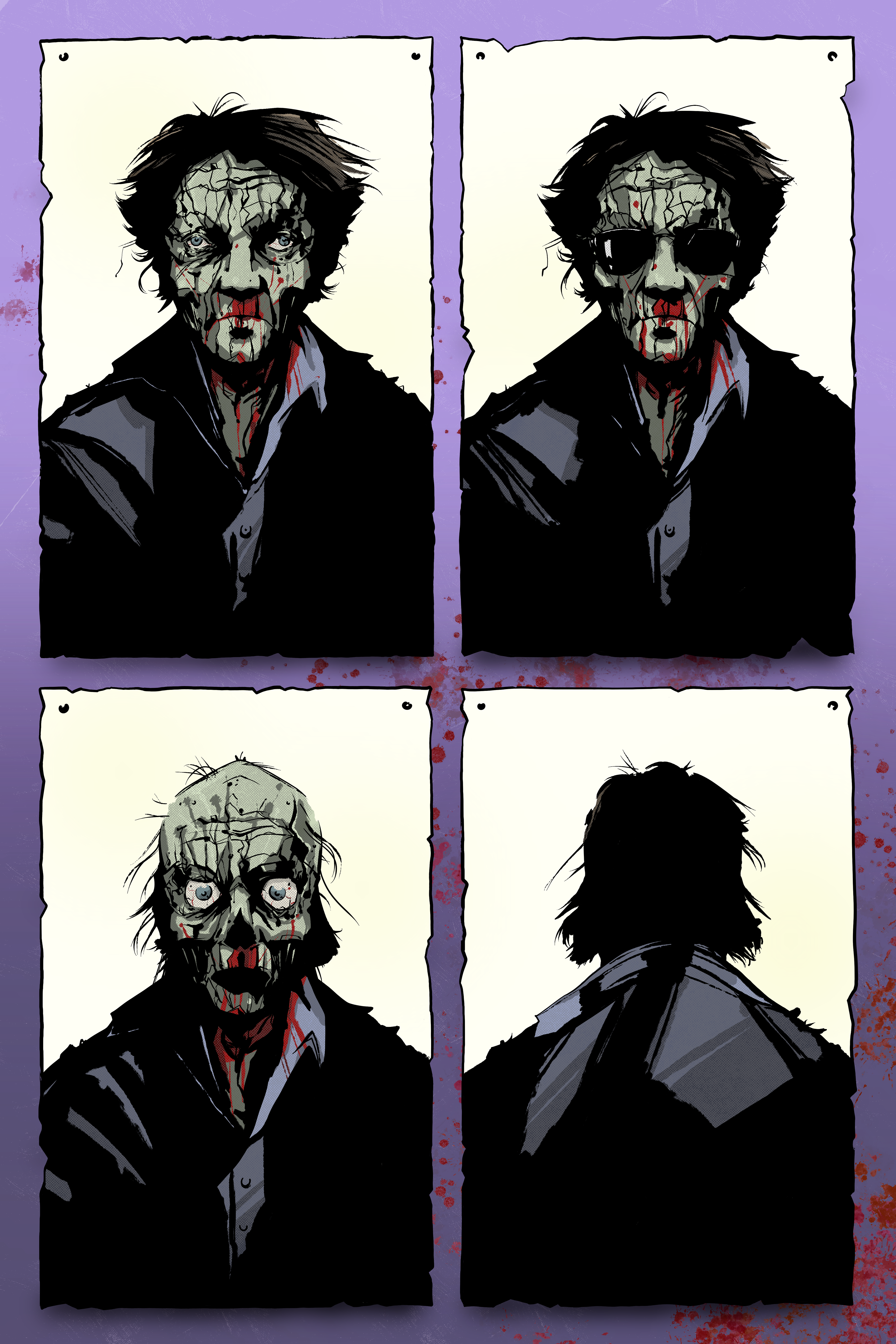 Photo Booth Zombie 16 x 24 Inch Art Print