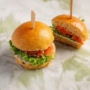 Mini Smoked Salmon Burger