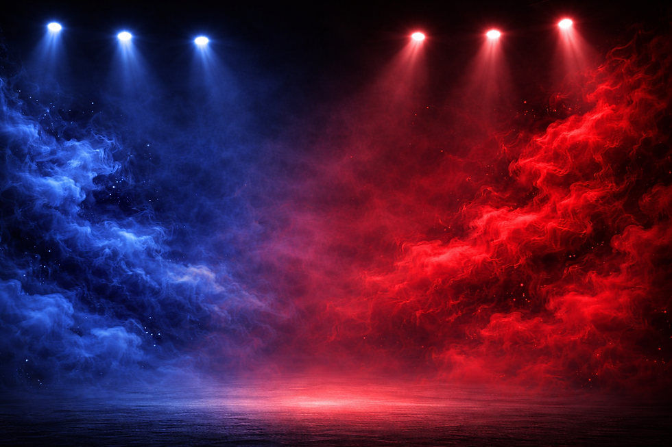 Blue and red smoke collide.png