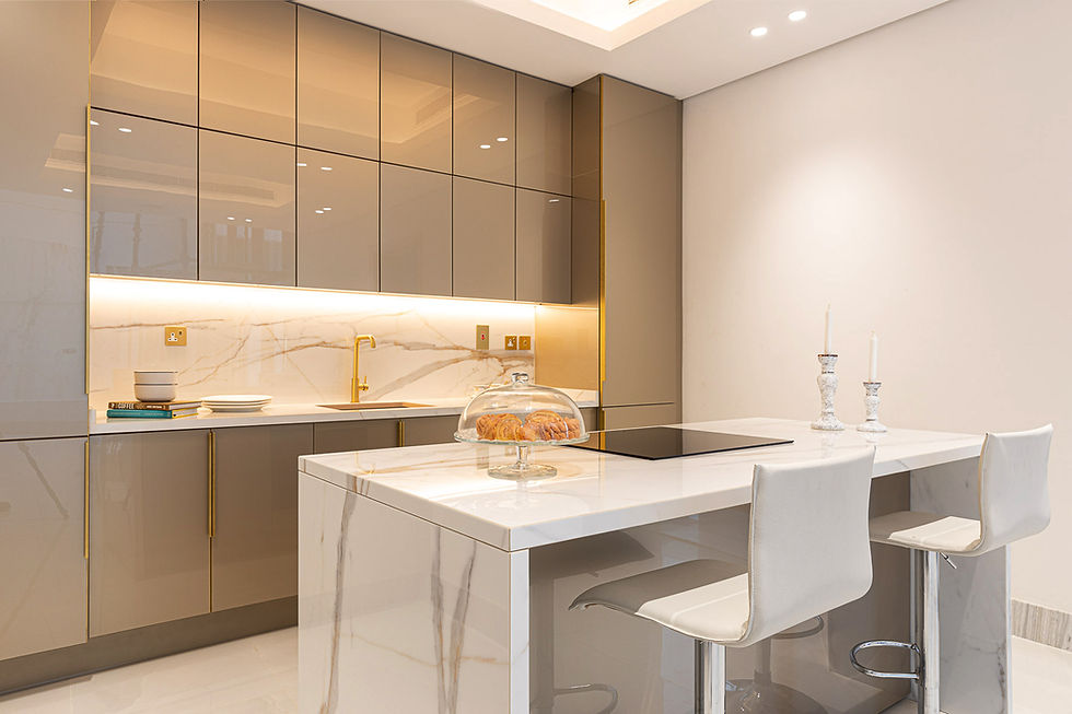 Modern and luxury kitchens are designed to exude opulence, comfort, and sophistication. a sample of luxury kitchens in Dubai