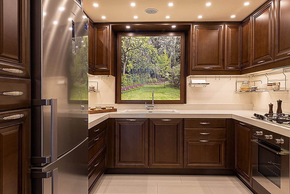 Brown Wooden Kitchen Cabinets by Al Meera