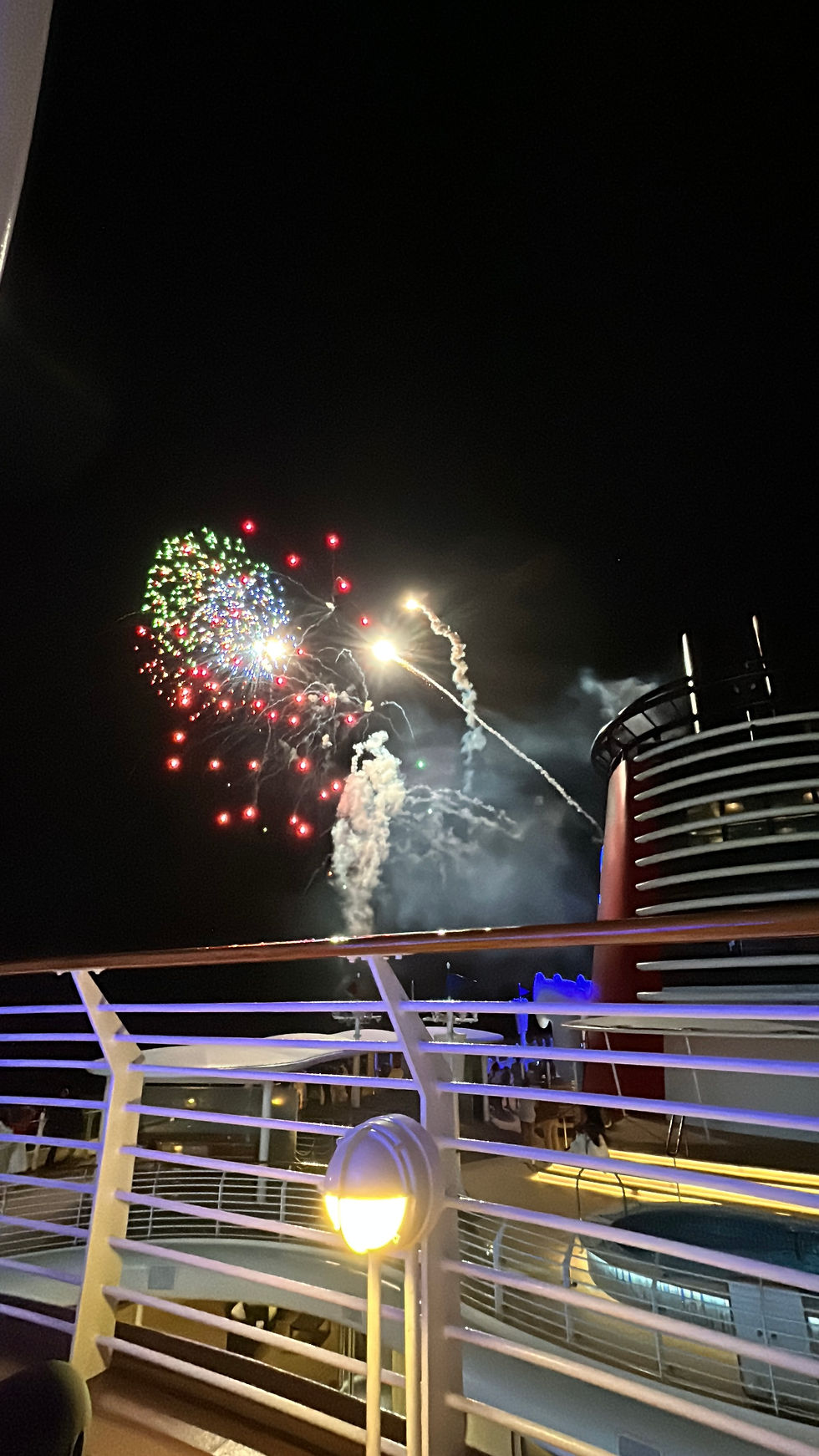 Fireworks on the Disney Fantasy
