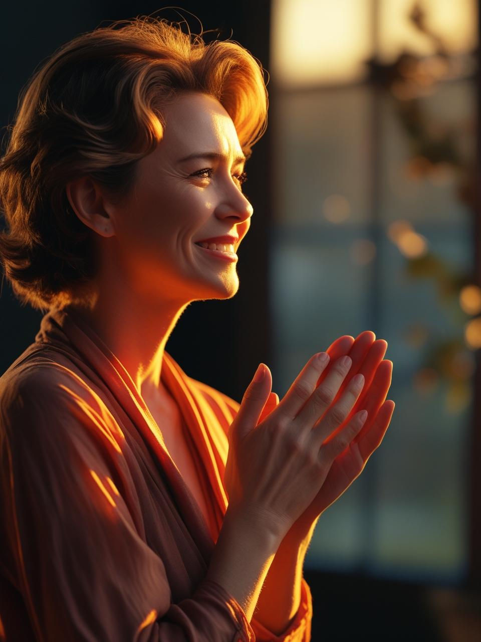 woman smiling