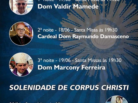 Tríduo em preparação para a festa de Corpus Christi
