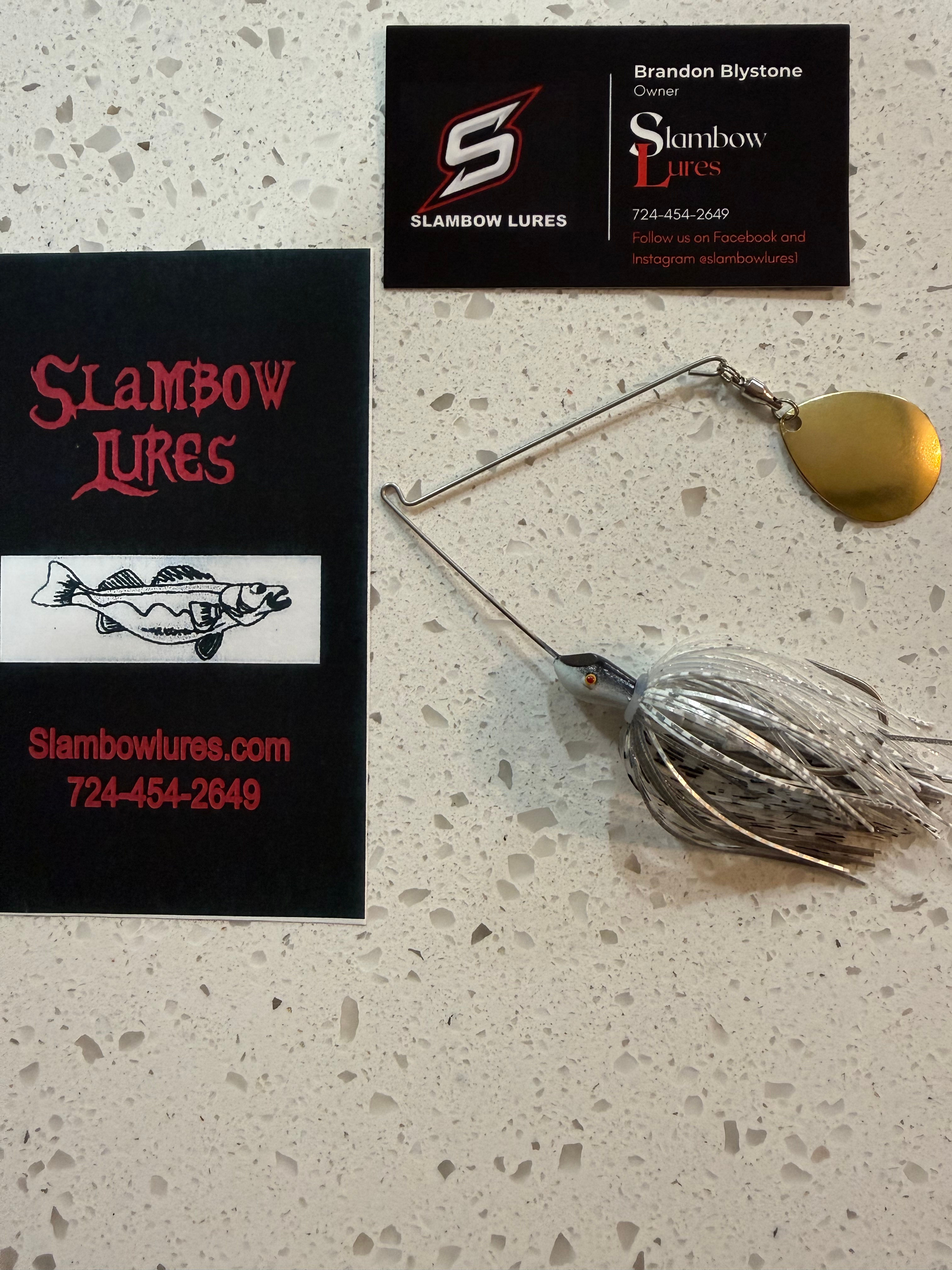 3/8 oz Sparkle Shad Spinnerbait with Gold Colorado Blade