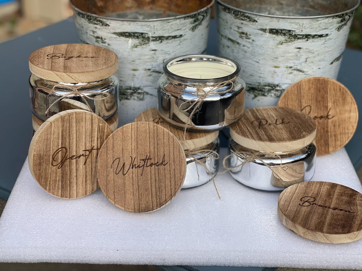 Laser Engraved Candles