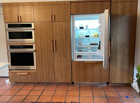 Full House project with painted and stained cabinets