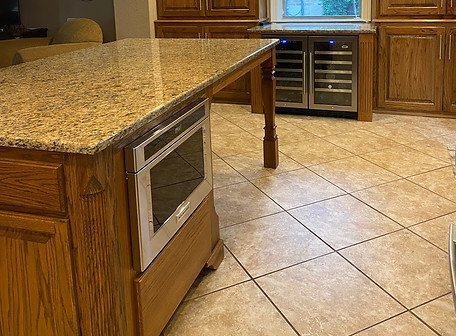Full House project with painted and stained cabinets