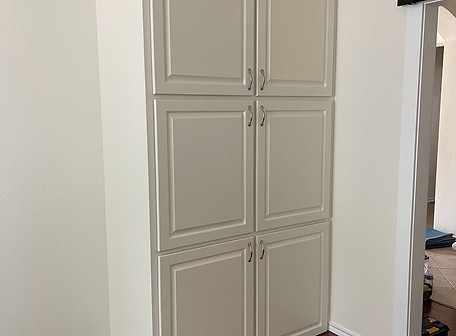 Full House project with painted and stained cabinets