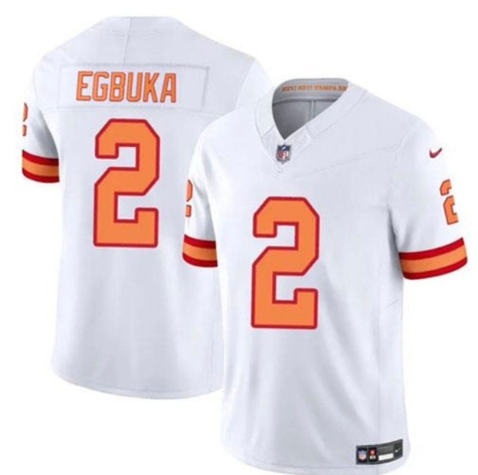 Egbuka #2 Tampa Bay Buccaneers Nike On-Field 1976 Retro Jersey 2025