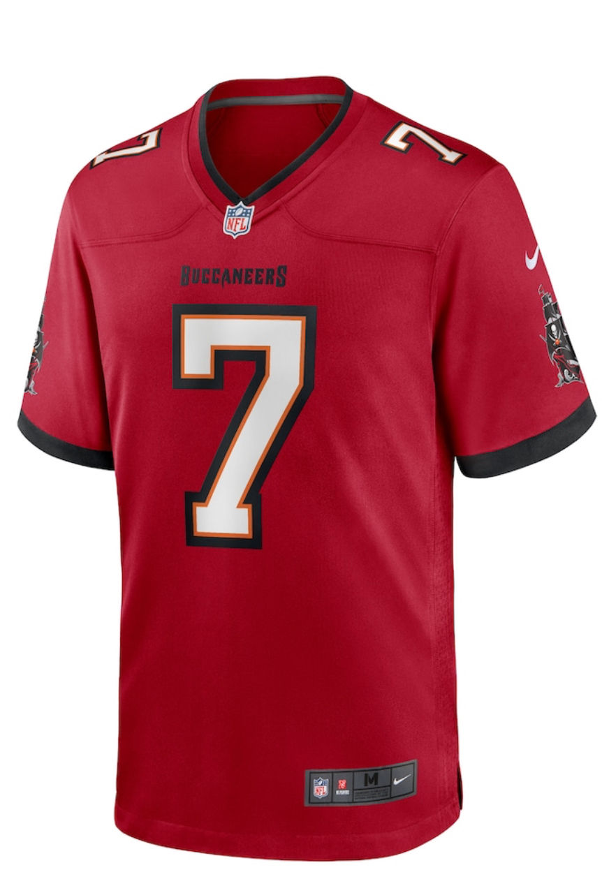 Thumbnail: Bucky Irving #7 Bucs Red Jersey 2025