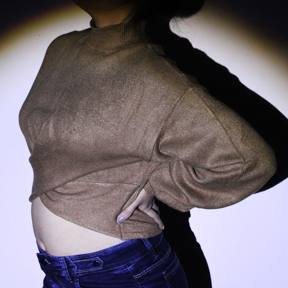 Thumbnail: Korean Cute Brown Crop Top Puff Sleeves