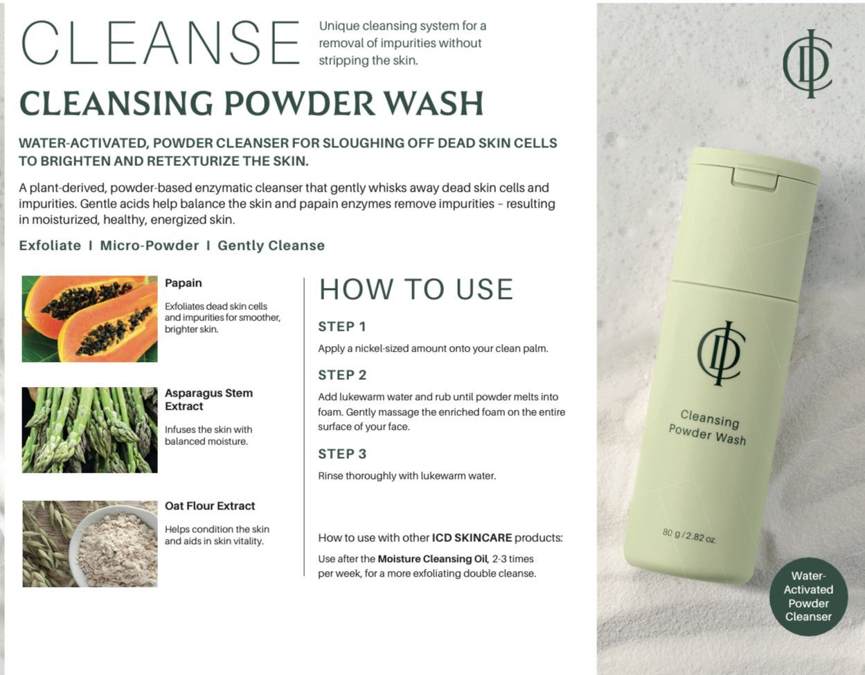 ICD Cleansing Powder Wash( 80g)