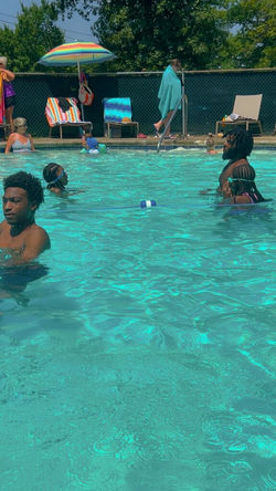 Youth learning how to swim