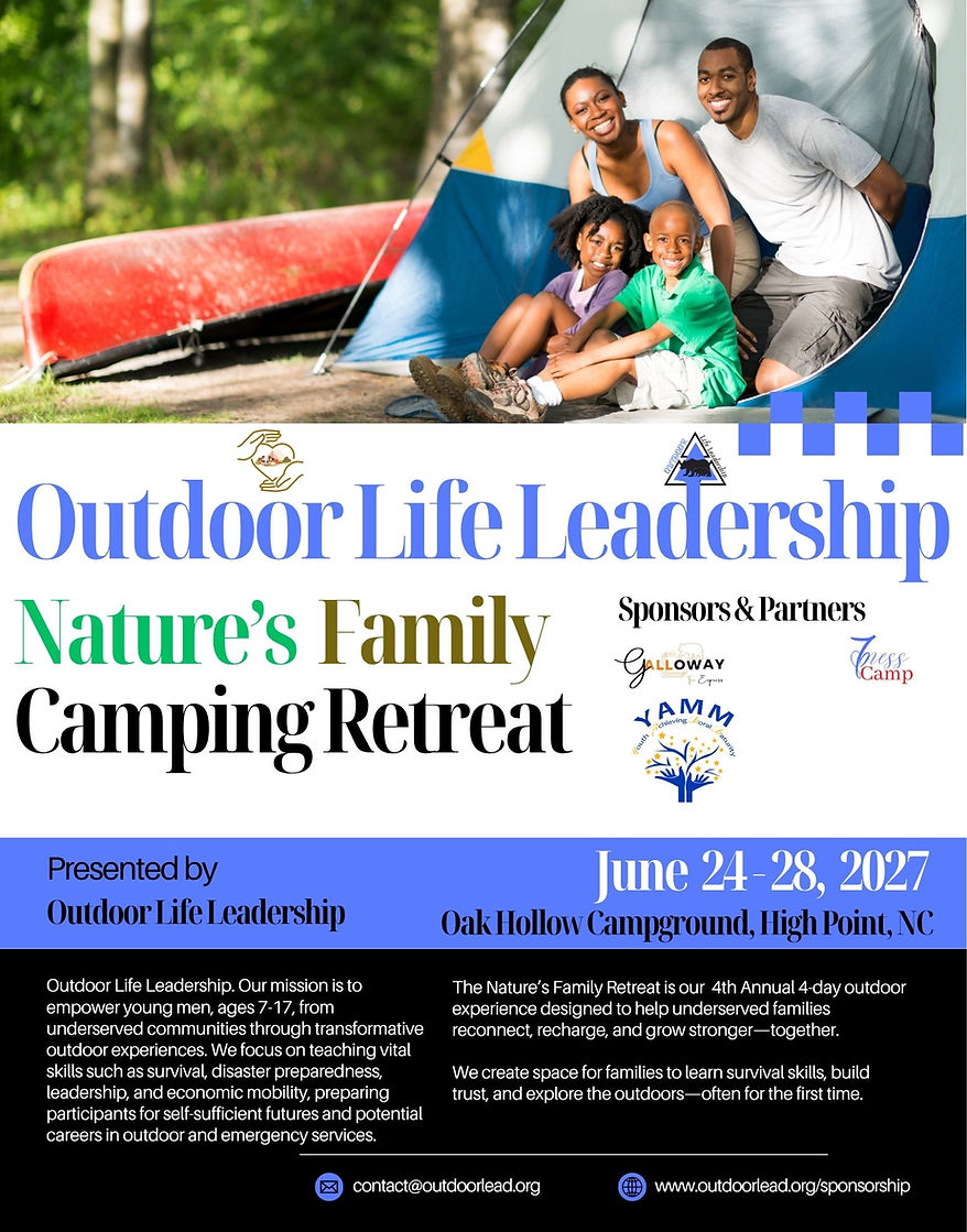 OLL Nature's Family Camping Retreat Flyer 2027.