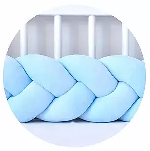 Miniatura: Paracolpi a Treccia Lettino Babymania Azzurro