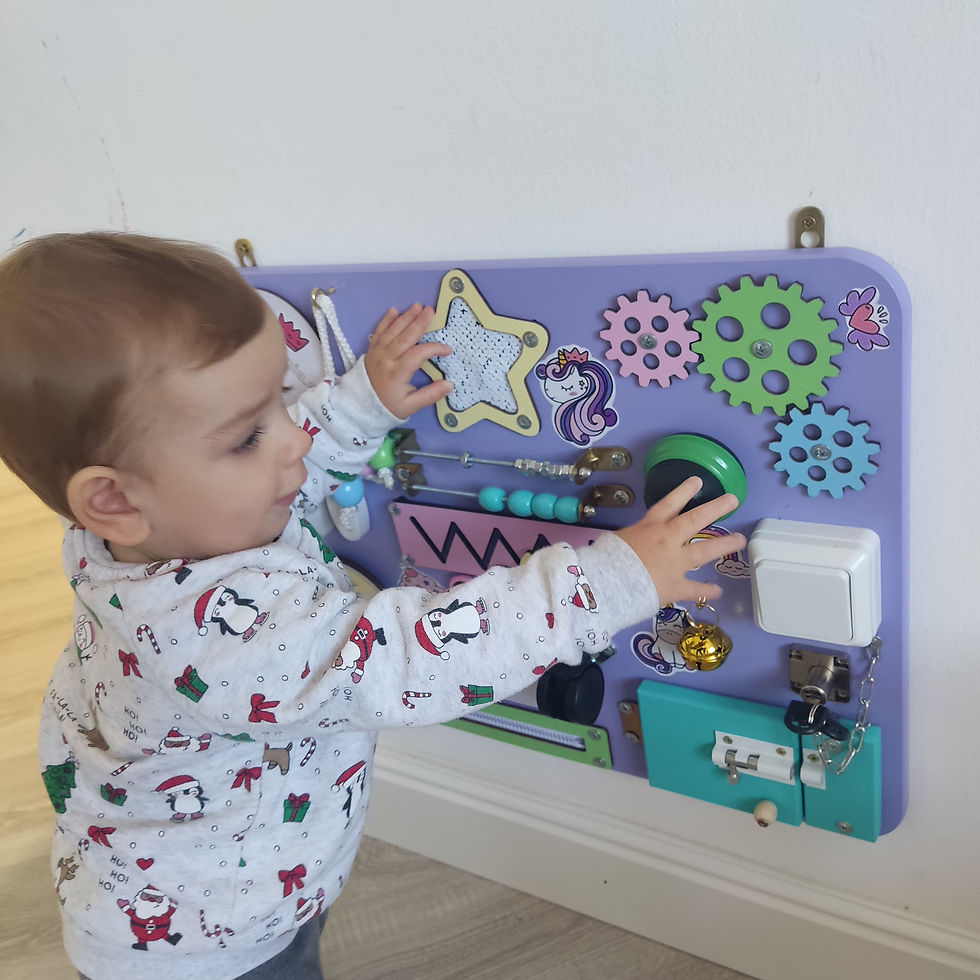 Miniatura: Pannello Sensoriale Montessori: Gioco Educativo per lo Sviluppo Unicorno