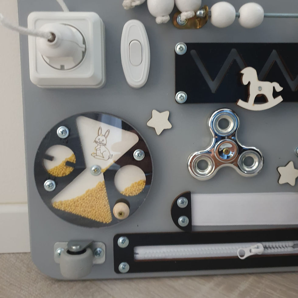 Miniatura: Pannello Sensoriale Montessori Babymania tavola attività Nero