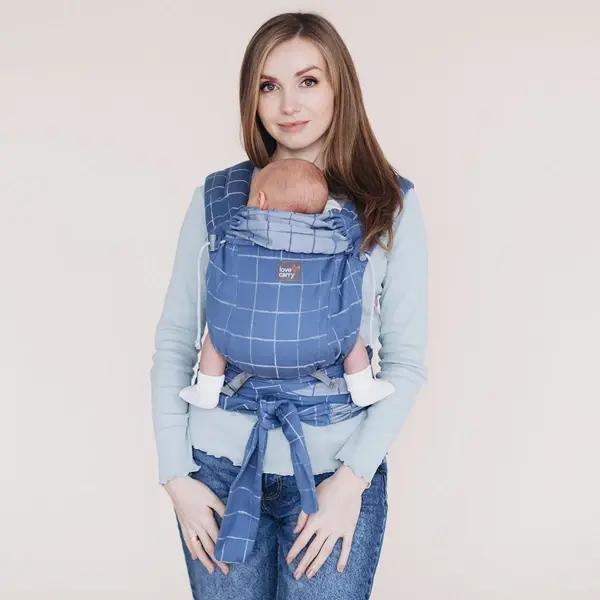 Miniatura: Love & Carry Love Tie Indigo Porta Bebè Mei Tai