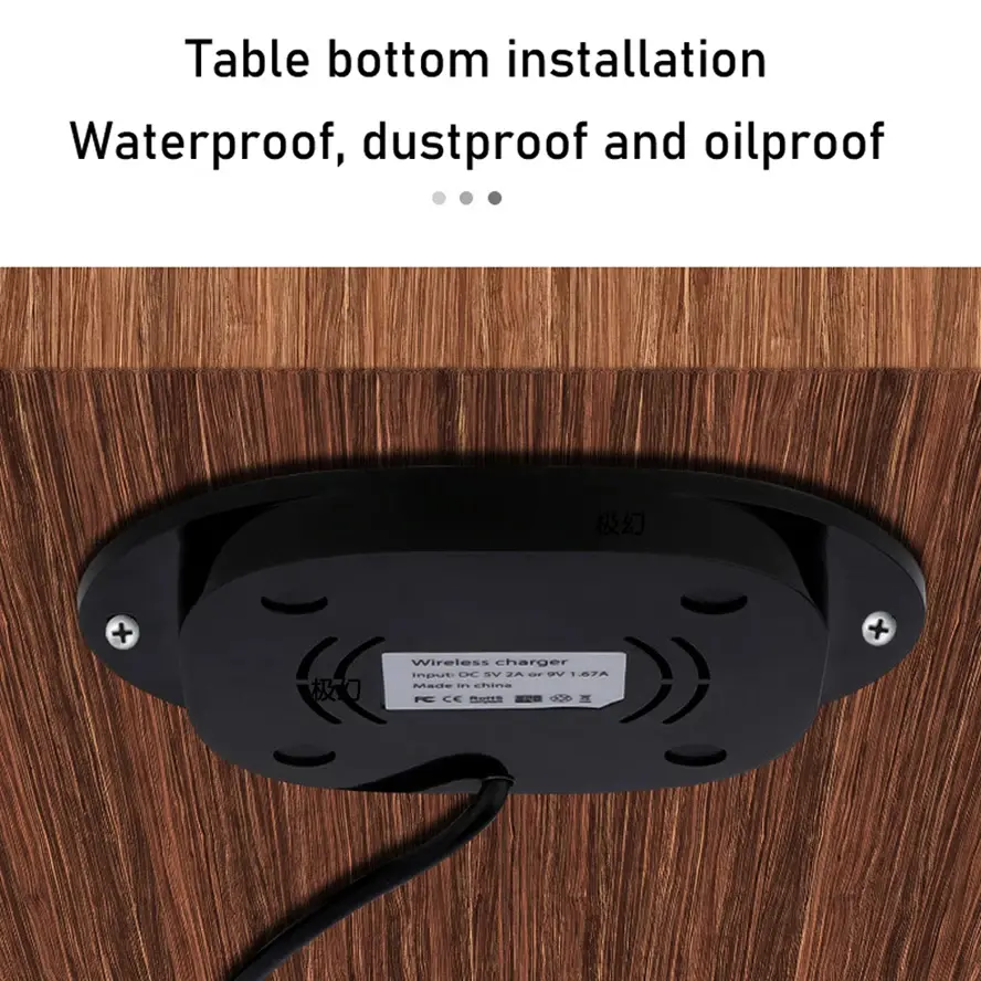 Thumbnail: Long Distance Wireless Charger Invisible Marble Desktop Furniture Table Hidden