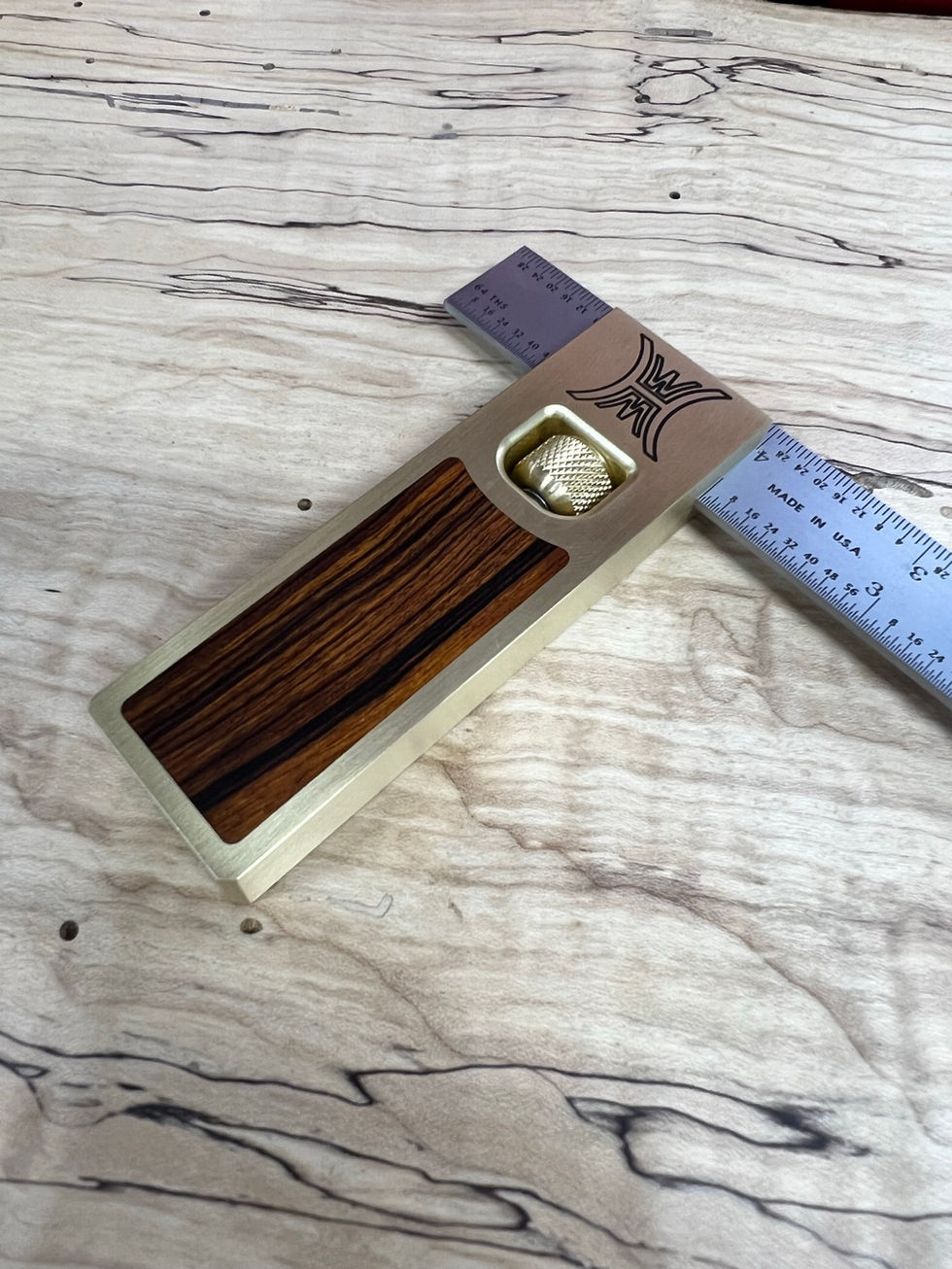 6" Brass with Desert Ironwood inlay.