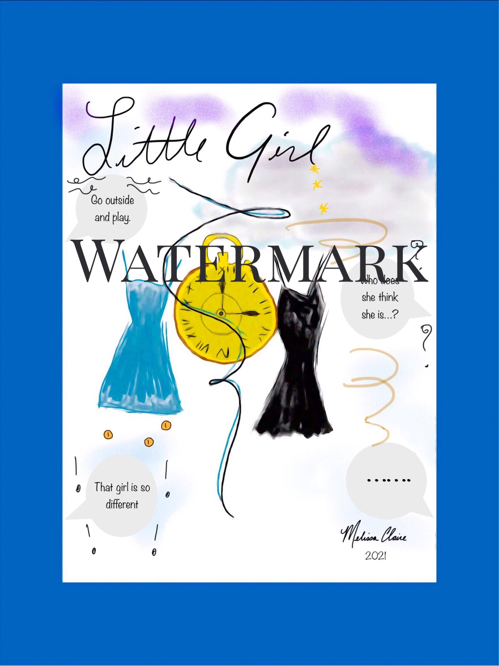 Reflect Collection (Little Girl) 8x10 (Portrait) Cardstock