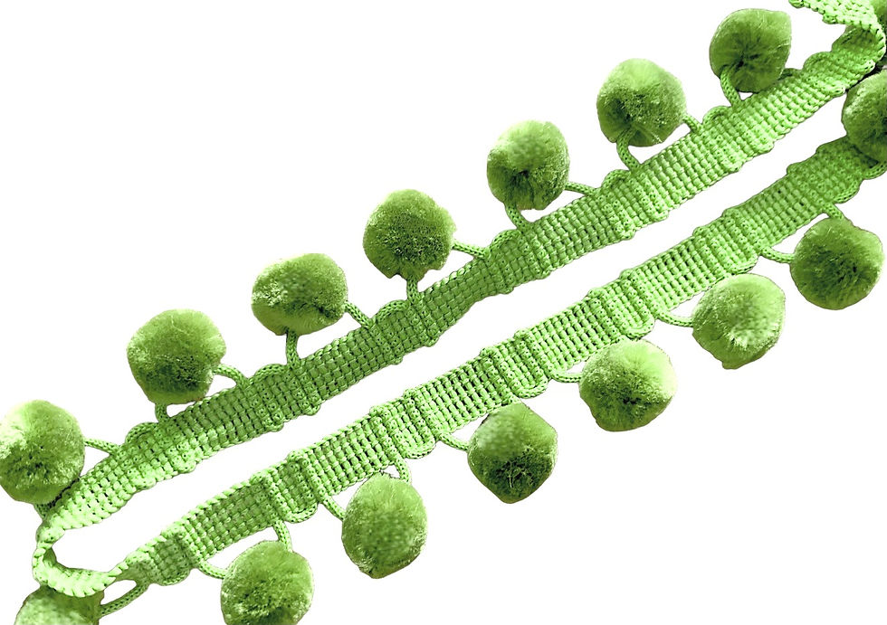 Thumbnail: Simplicity Quality lime green 28mm Soft Pompom Trim. Fringe, per metre