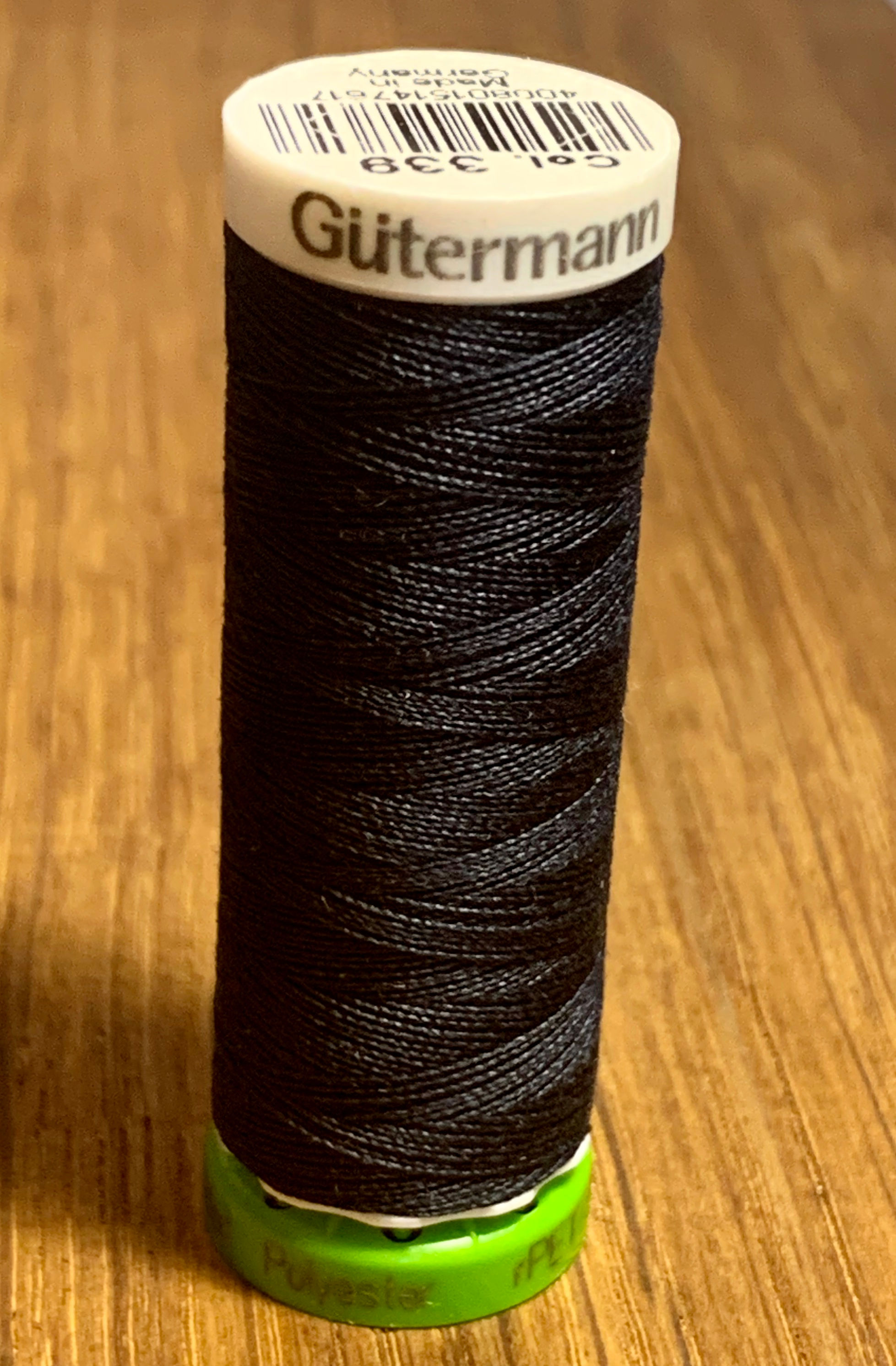 Gutermann Sew-All recycled rPET poly thread, 100m, neutral shades, per reel
