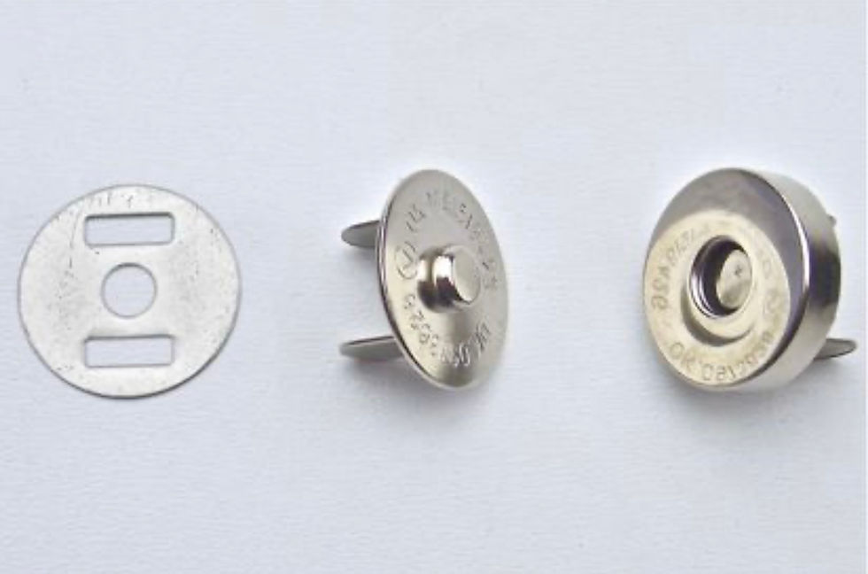 Thumbnail: Pk of 4 Magnetic Bag Fasteners,  handbag and purse making. 18mm diam.