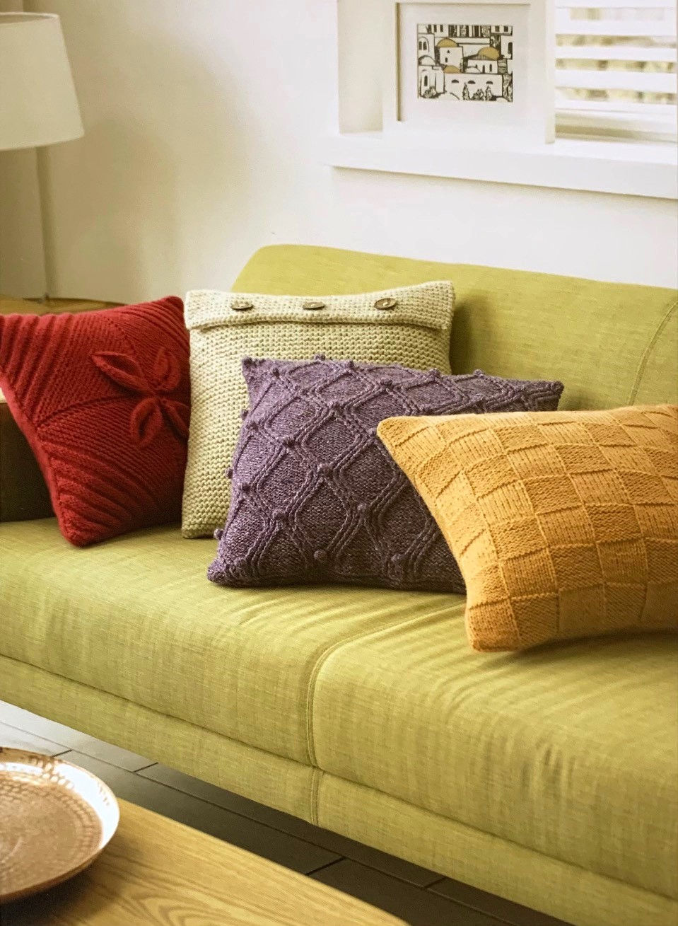 Thumbnail: Sirdar Hayfield  504 Knitting Pattern Book Aran Homewares, 12 designs  Cushions