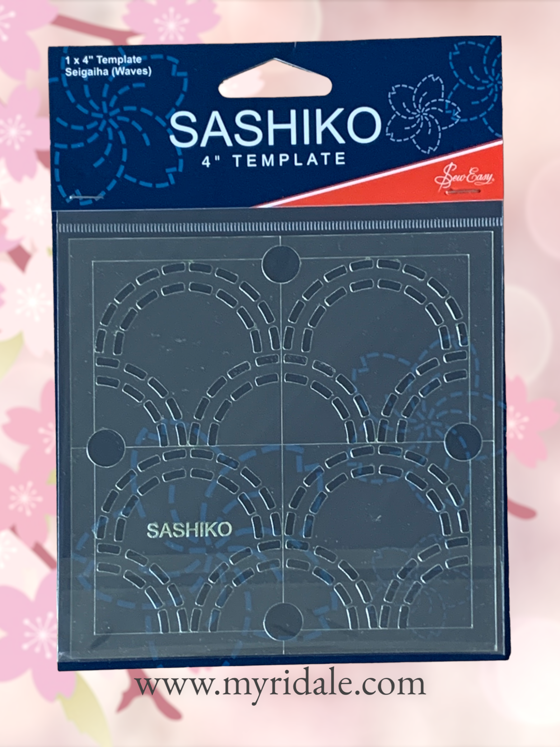 Sashiko 4" Template 'Seigaiha' (Waves) design from Sew Easy Instructions on pack