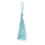 Thumbnail: Set of 2 Tassels in aqua blue, 100mm, rayon silky sheen, decorative crafts, trim
