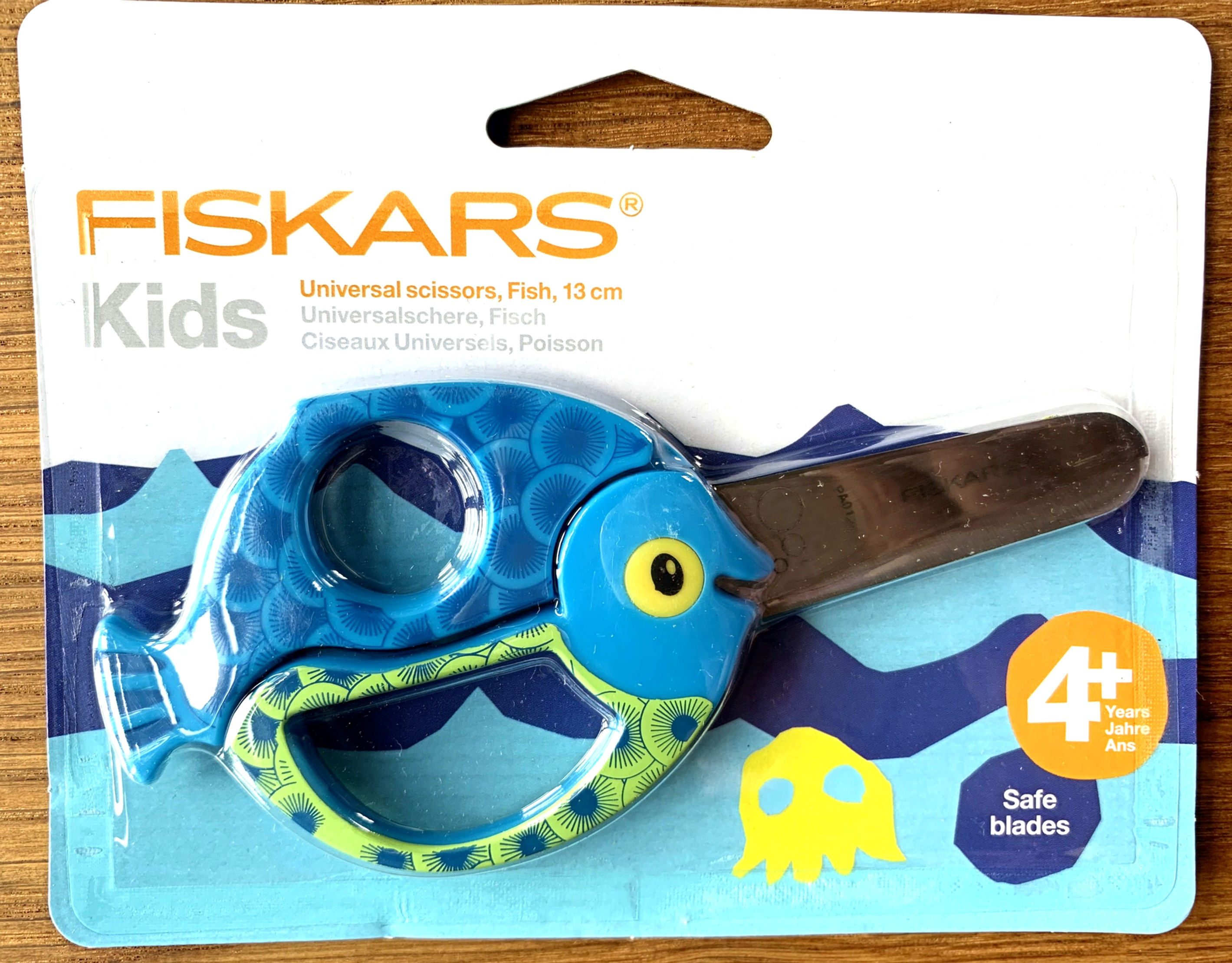 Fiskars Kids scissors fish/ ladybird/ panda 4y+, 13cm, right & left handed