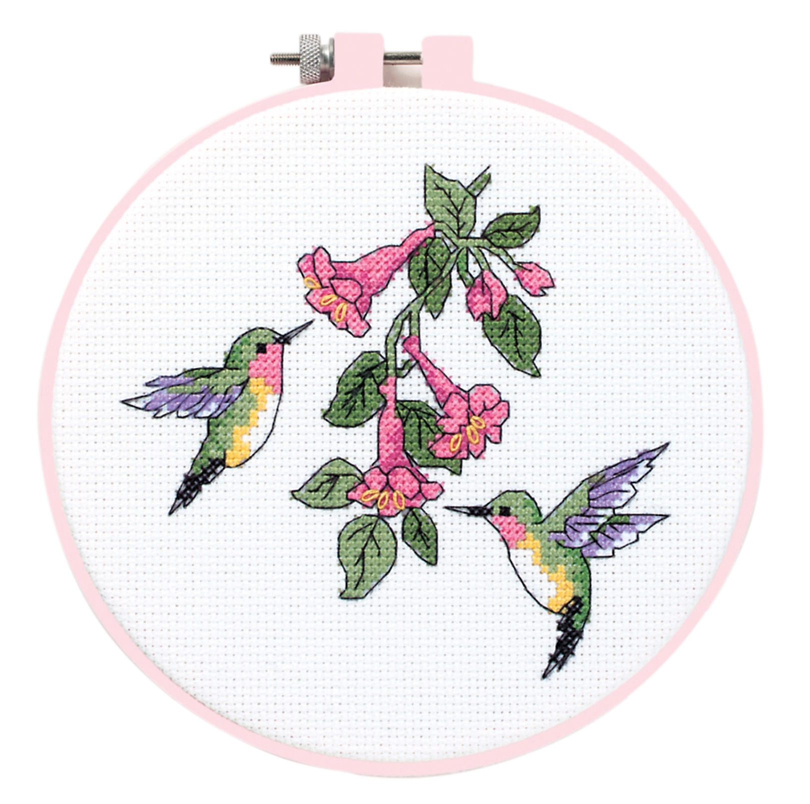 Dimensions Cross Stitch Starter kit 'Hummingbird Duo 15.2cm (6") with hoop
