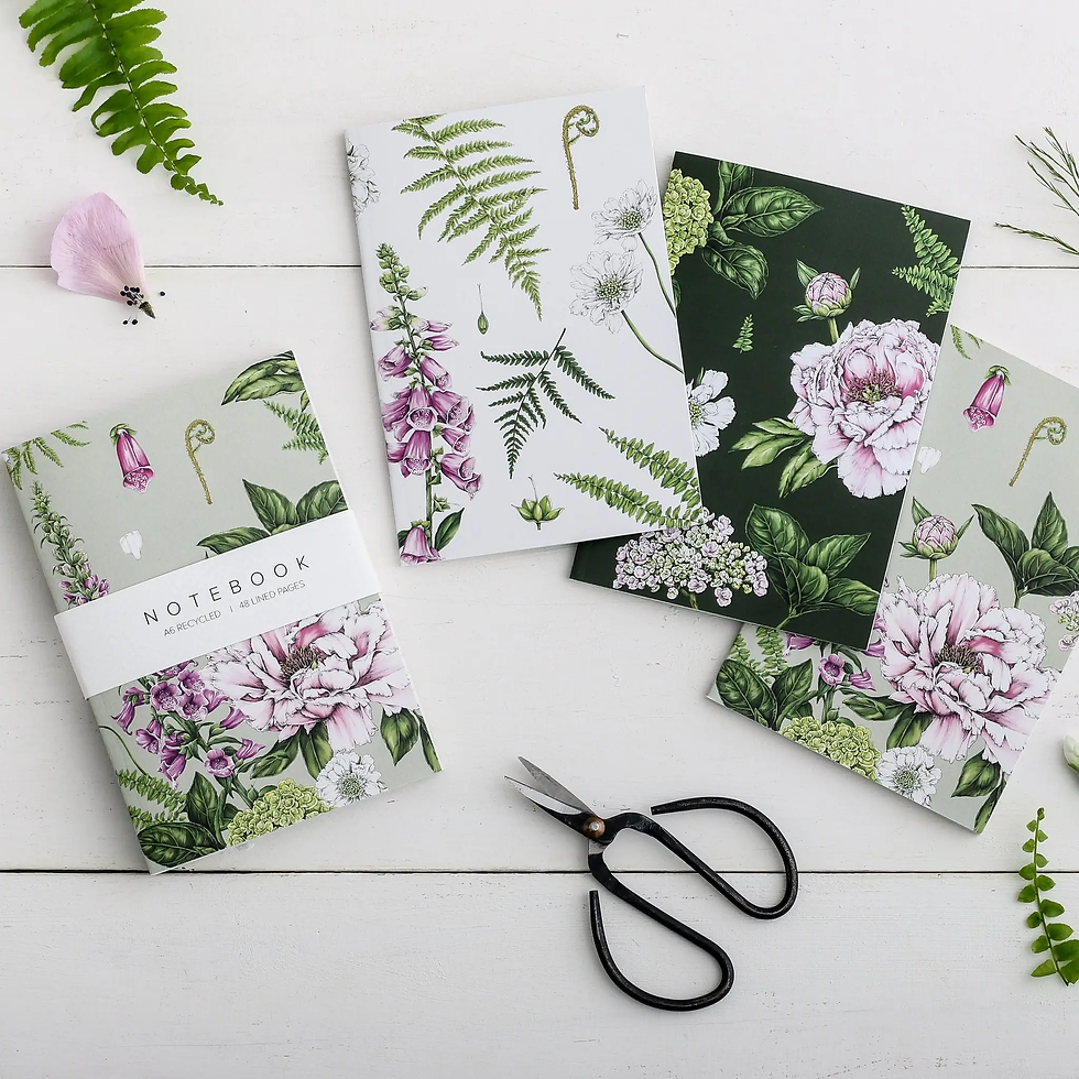 Thumbnail: Catherine Lewis 'Summer Garden' Set of 3 Notebooks, eco friendly paper