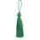 Thumbnail: Set of 2 Tassels in emerald, approx 130mm, rayon silky sheen, decorative