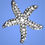 Thumbnail: Diamante Starfish Metal Flat back trims 32mm at widest, sold singly