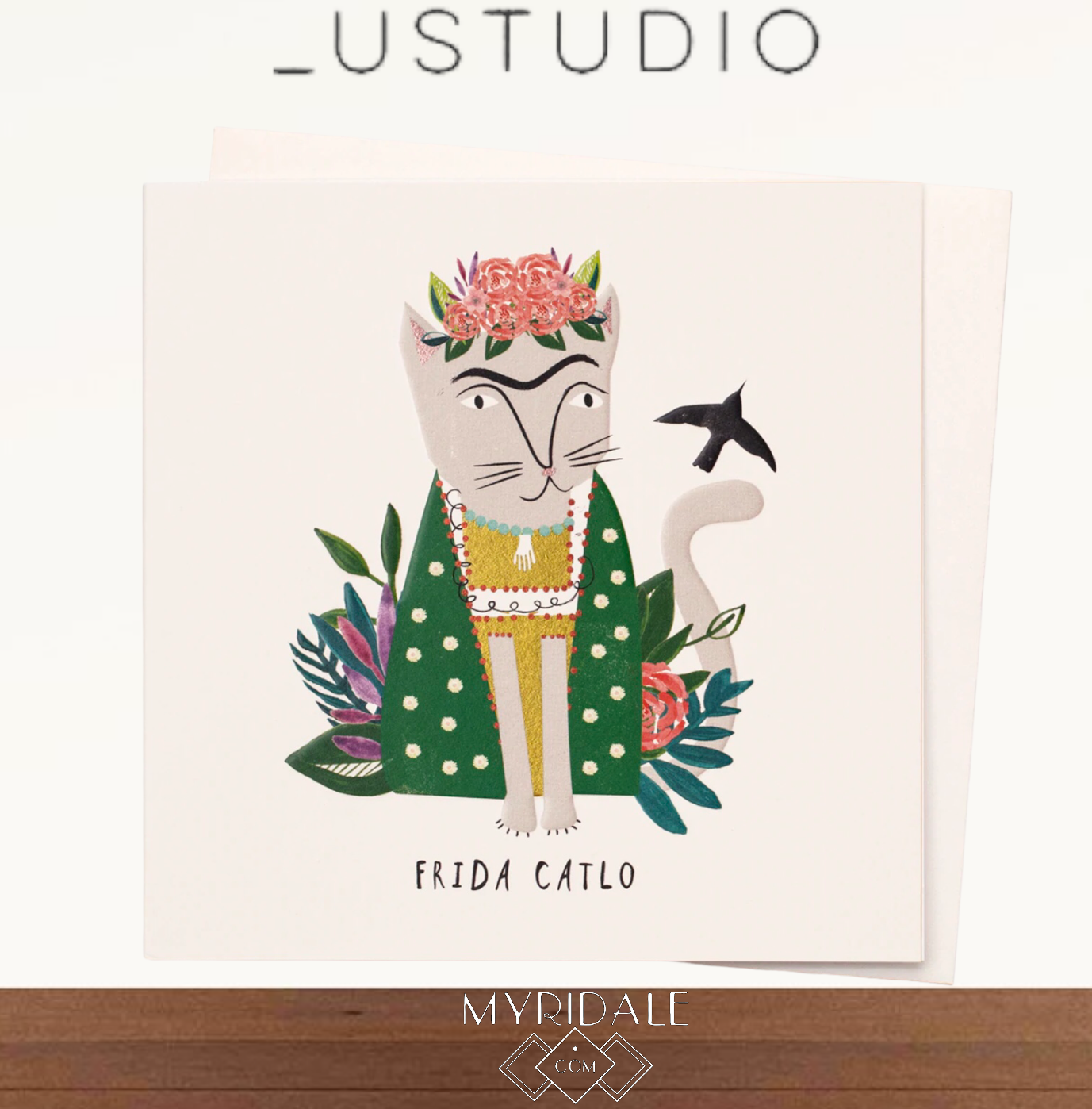 Greetings card "Frida Katlo" Niaski 'Cats in Art' Sustainable FSC approved
