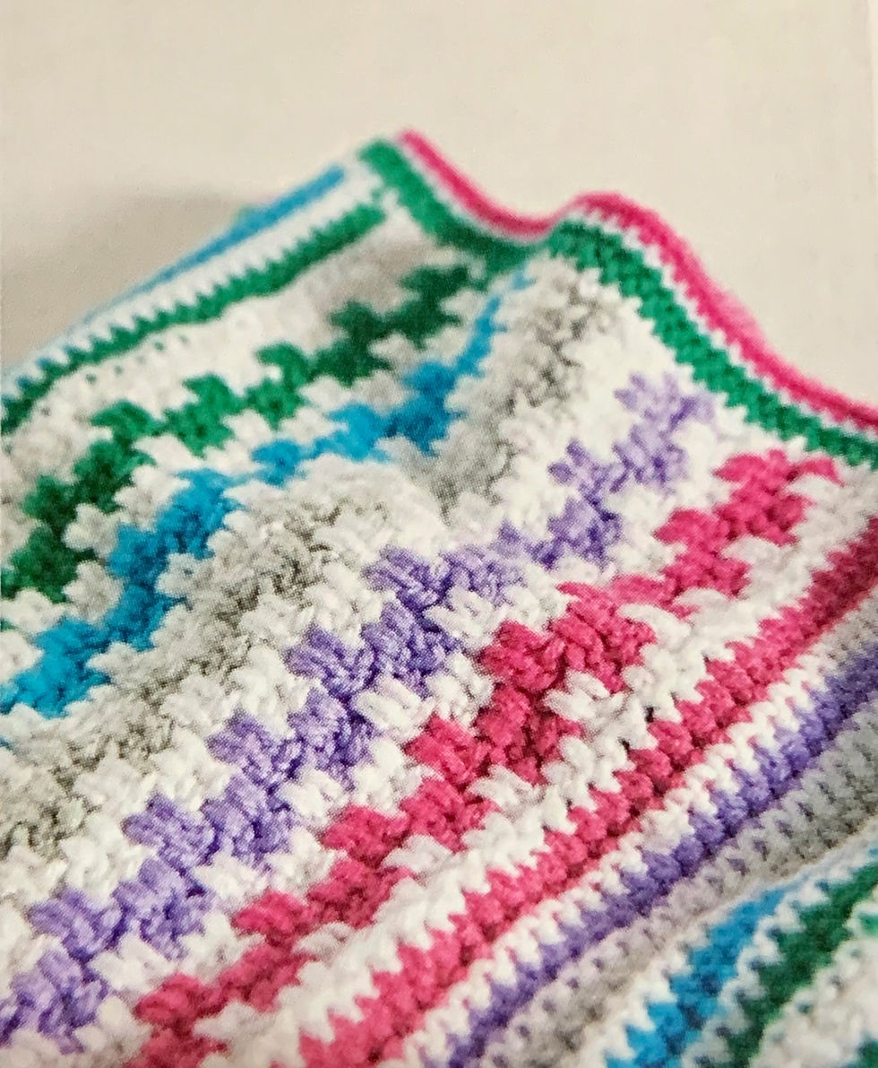 Thumbnail: UKHKA 255 Crochet Pattern in Double Knitting Tasselled Blanket