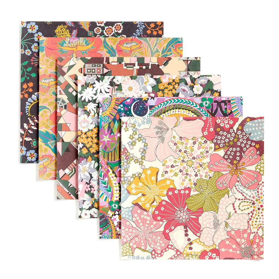 Thumbnail: Liberty Origami Treasure Box Kit, 78 sheets, double-sided, 12 designs