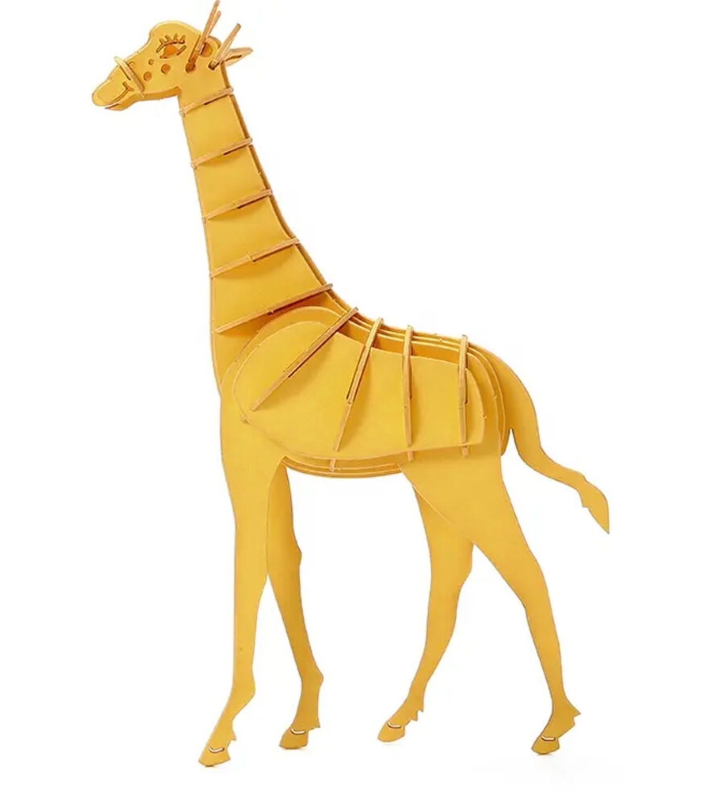 3D Card modelling kit Giraffe for ages 6+, 19 pieces slot together, no glueing