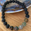 Thumbnail: Natural Lava Stone & Agate Bead Bracelet Ethically Handmade by Pineapple Island