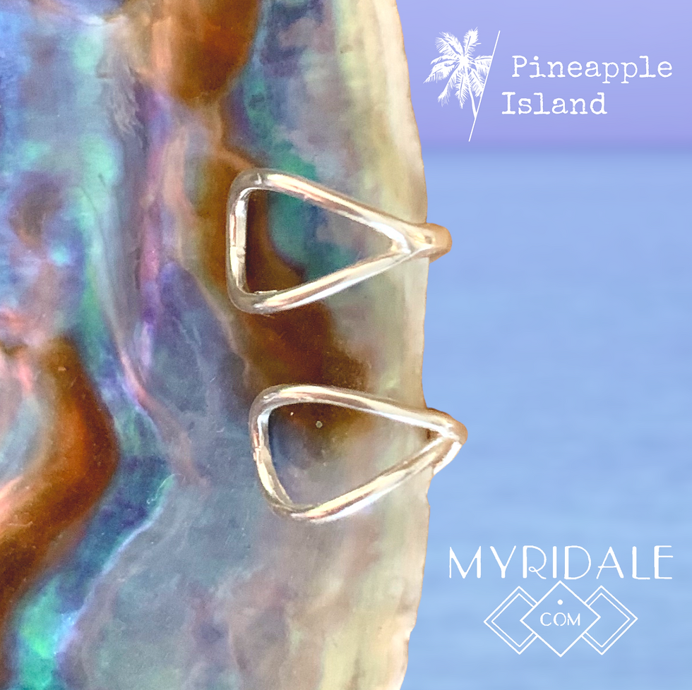 Single Silver-plated Ear Cuff Pineapple Island, Freedom Trade