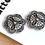 Thumbnail: Fancy shaped Silver coloured metal Buttons 19mm, Pack of 3