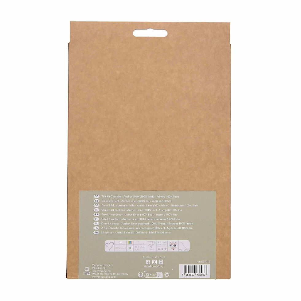 Thumbnail: Anchor Hand Freestyle embroidery kit “Chamomile & Veronica” Printed linen fabric